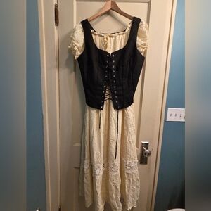 Scarlet Darkess Rennaiasance Dress And Vest Sz L